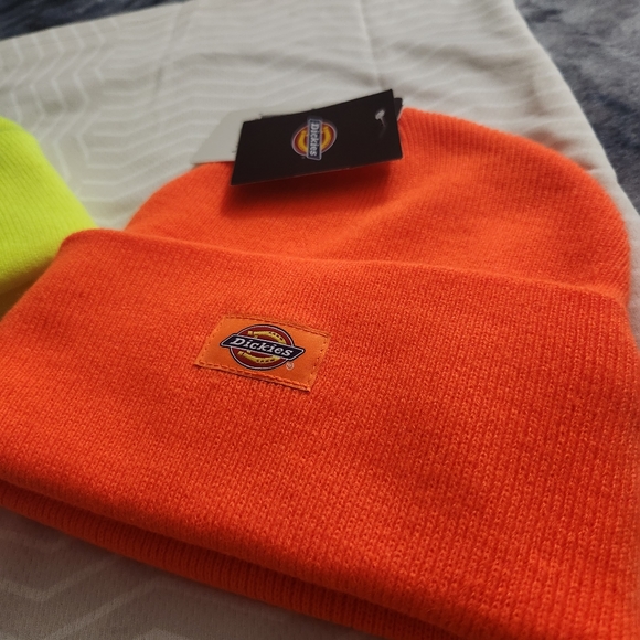 Dickies Men's Cuffed Beanie Hat Workwear Orange and green  One Size New - Picture 4 of 8